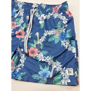 Endless Summer Men's Swim Trunks M‎ Blue Floral Hawaiian Board Shorts